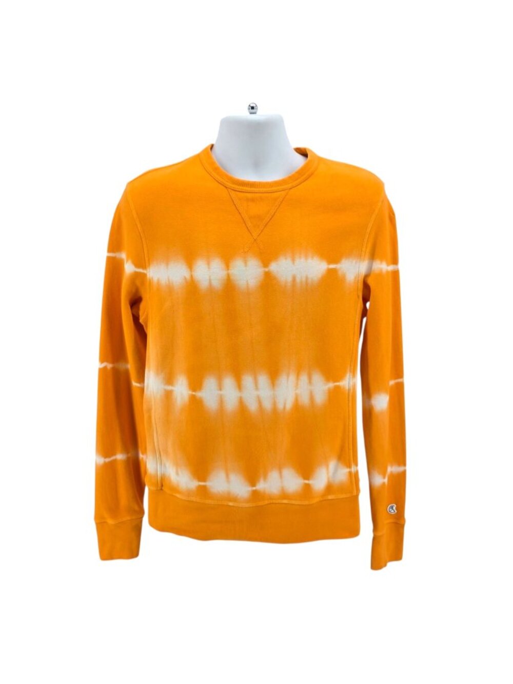 Champion X Todd Snyder Mens Medium Sweatshirt Tie Dye Orange Crew Neck Hippie